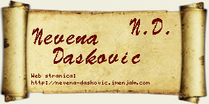 Nevena Dašković vizit kartica